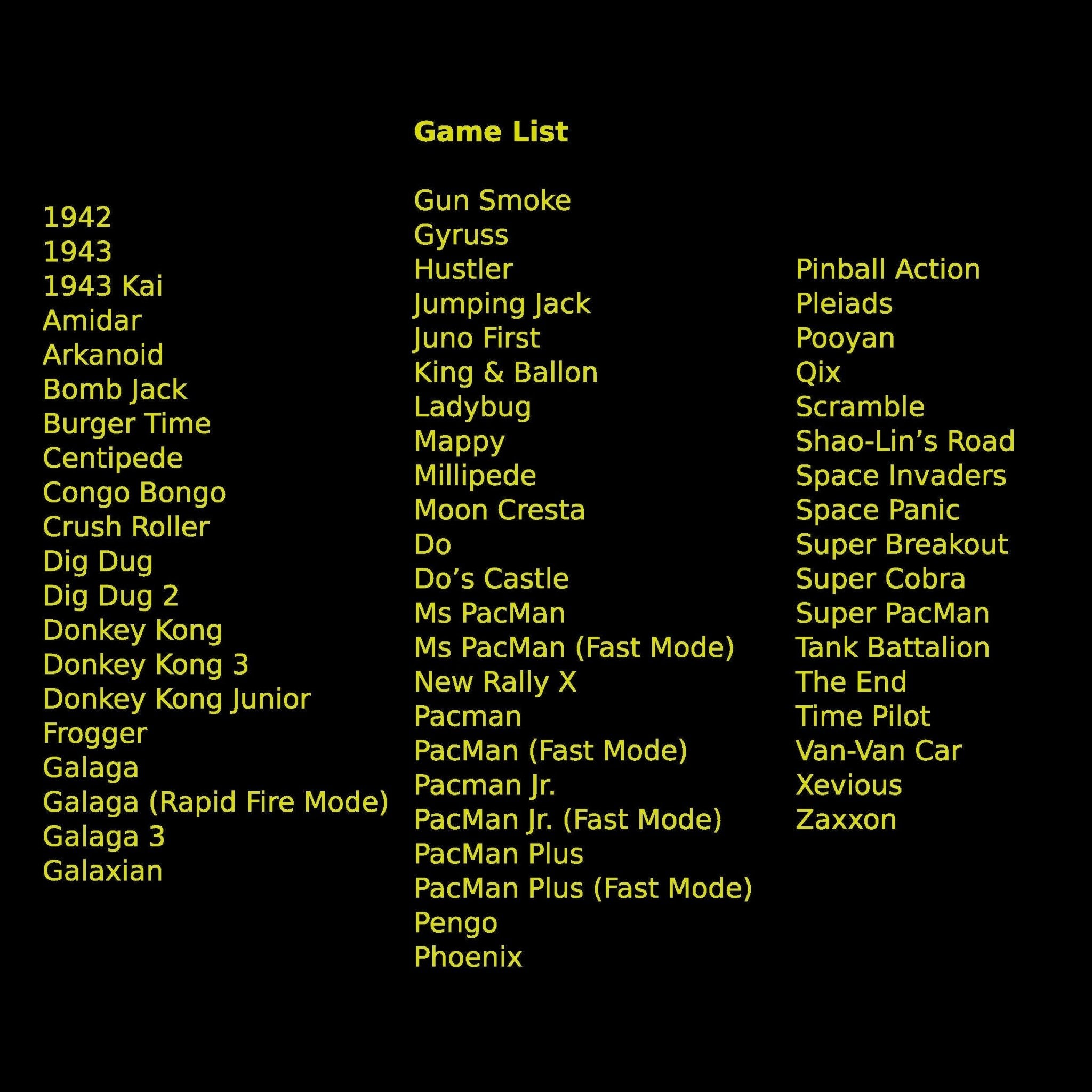 60 retro 8 bit classic video games library catalog menu index custom barrel arcade table premium gaming lounge asset sheet