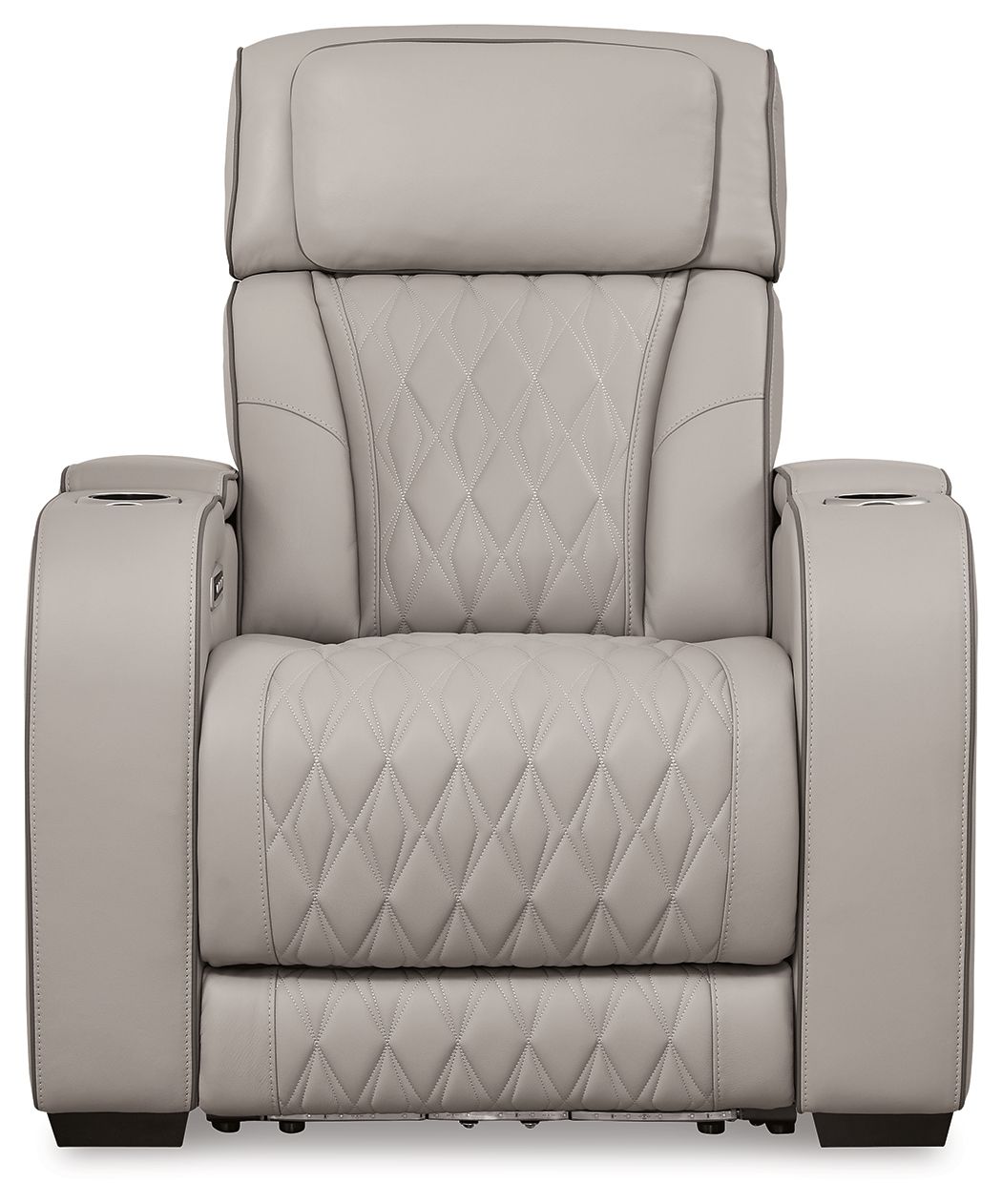 Boyington luxury power recliner utilizes independent dual-motor articulation for calibrated full-body ergonomic relaxation