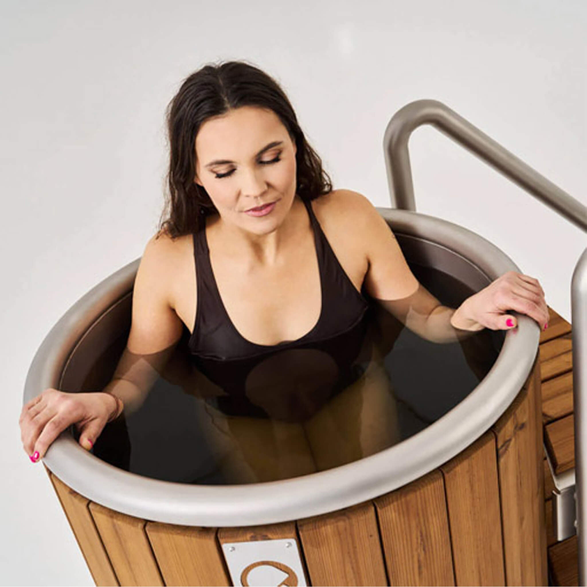 Cold plunge barrel ice bath biohacking recovery Icetubs IceBarrel home man cave woman wellness at Home Man Cave