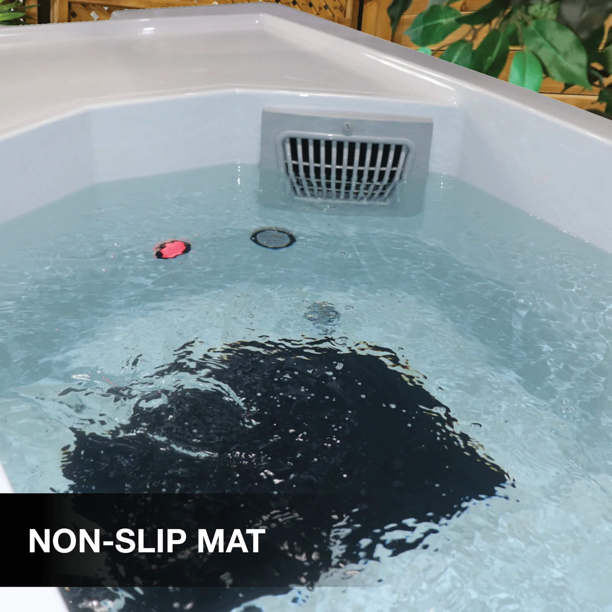 Cold plunge tub non-slip mat ice bath recovery ozone heat pump cold water therapy biohacking indoor outdoor at Home Man Cave