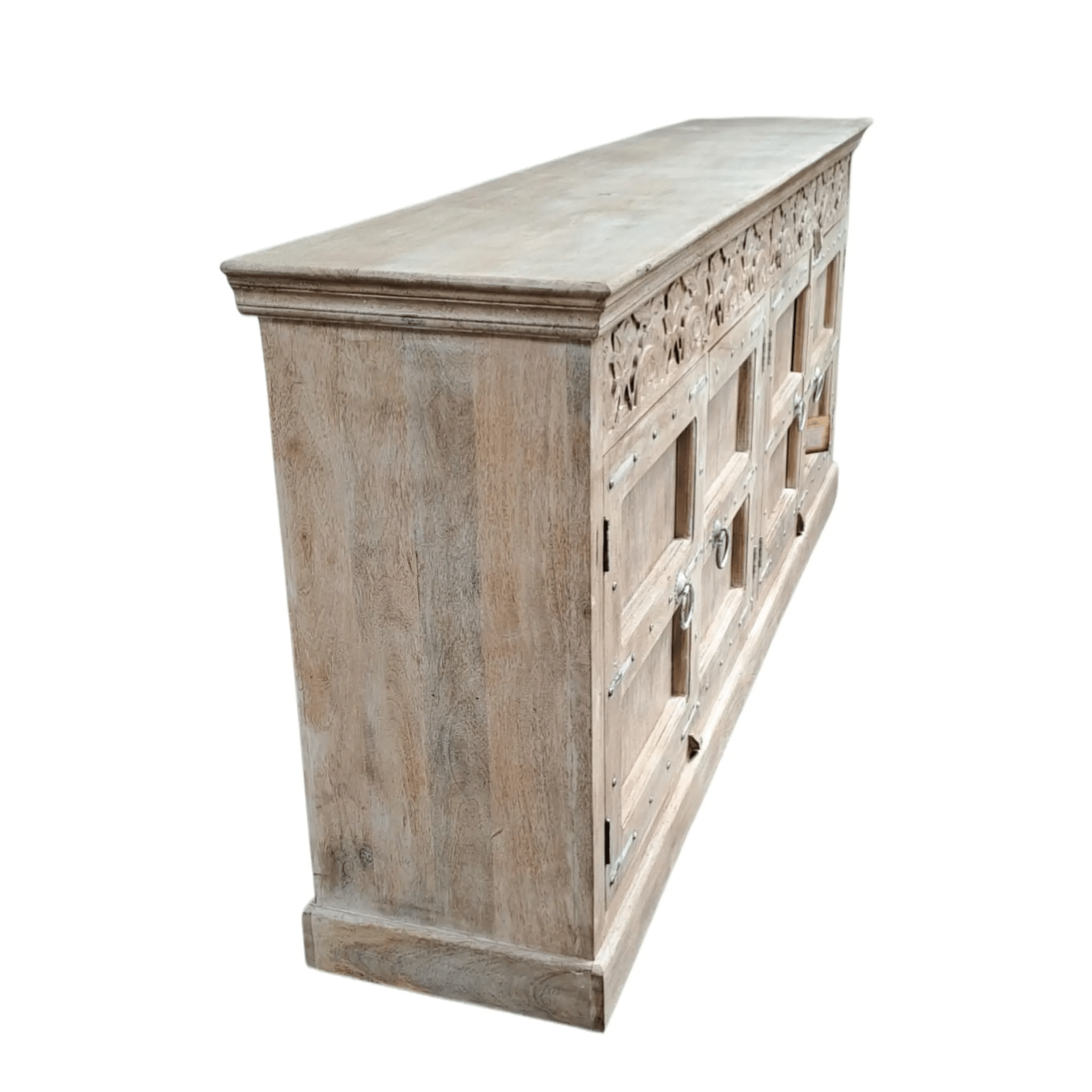 wood sideboard buffet reclaimed 4 door carved rustic sideboard handmade white storage cabinet