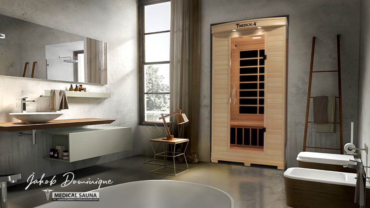 sanctuary medical grade sauna contemporary dark slate residential bath wellness suite estate recovery room at Home Man Cave