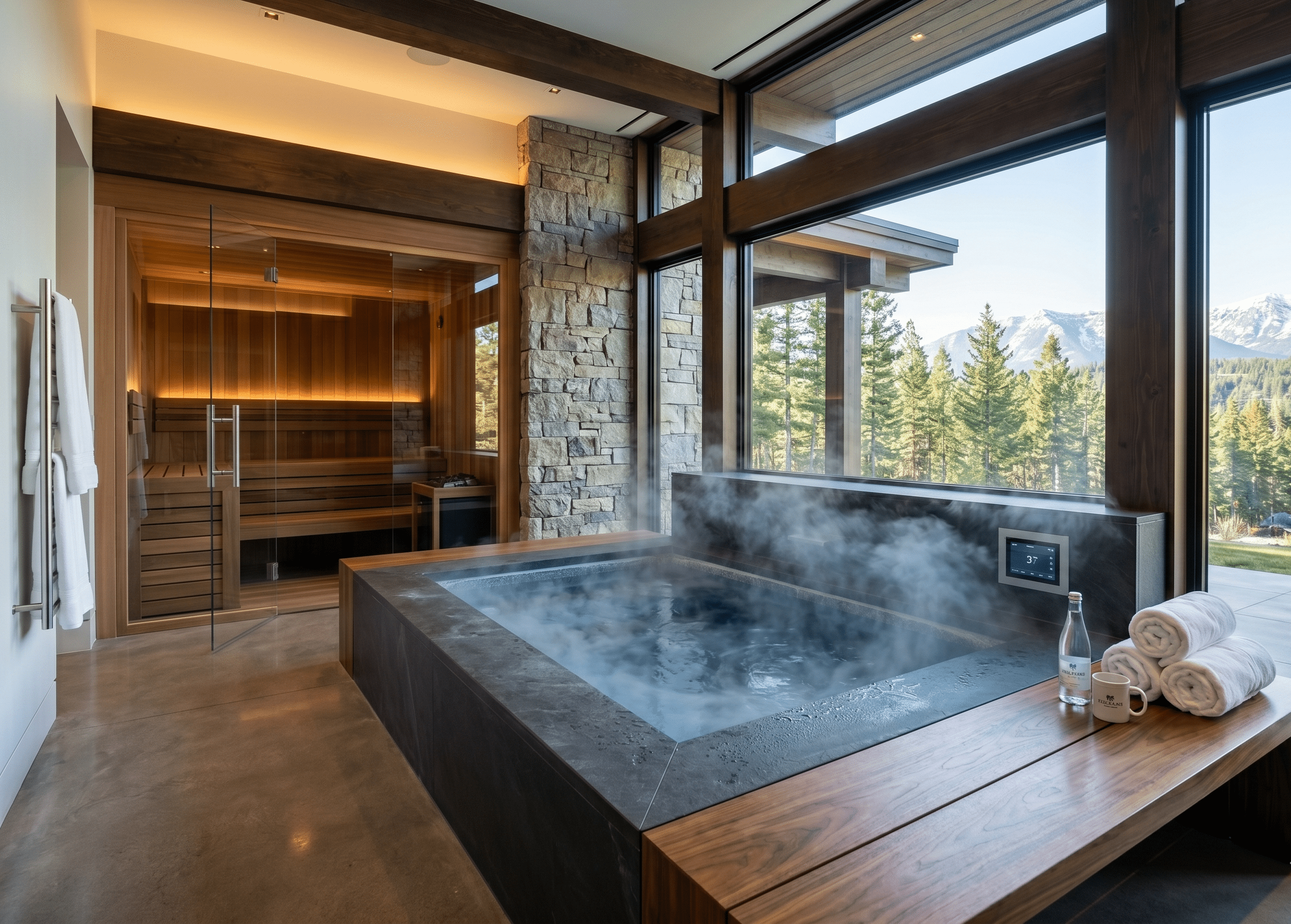 Luxury cryotherapy systems premium cold plunges architectural caliber immersion tanks private recovery suite at Home Man Cave