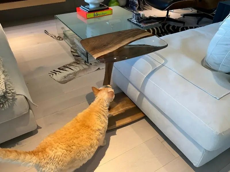 An artisan luxury resin table provides effortless C-frame mobility for contemporary private estate living at Home Man Cave