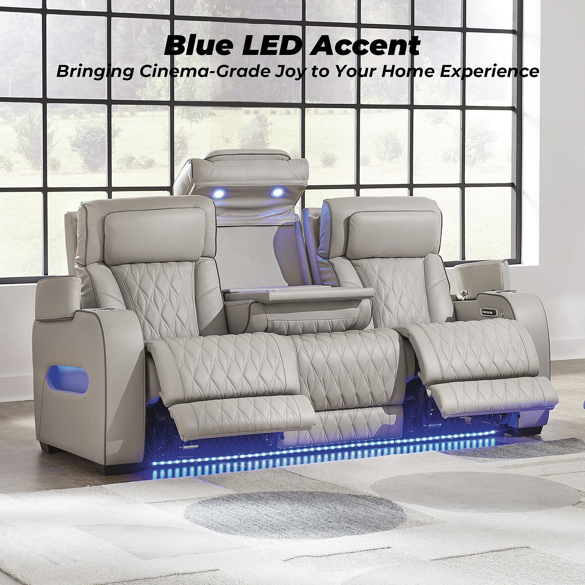 Leather power reclining sofa power sofa recliner home theater recliner game room furniture at Home Man Cave