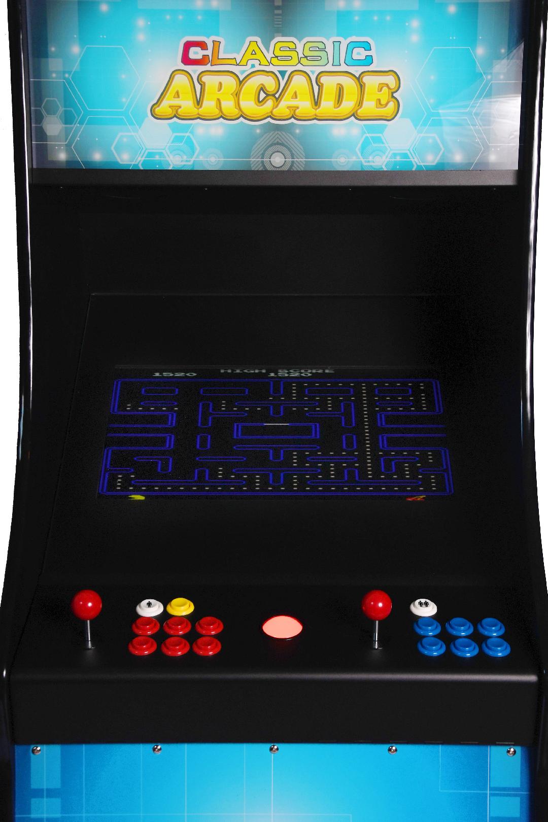 Premium retro arcade cabinet integrates architectural-grade SANWA joysticks and an authentic fluid vintage trackball deck