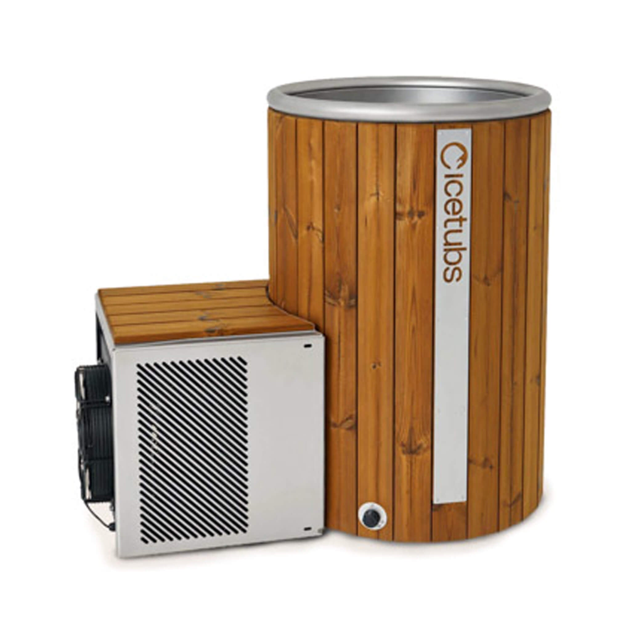 Cold plunge barrel Icetubs IceBarrel ice bath recovery home man cave Thermowood fiberglass wellness-No optional stairs