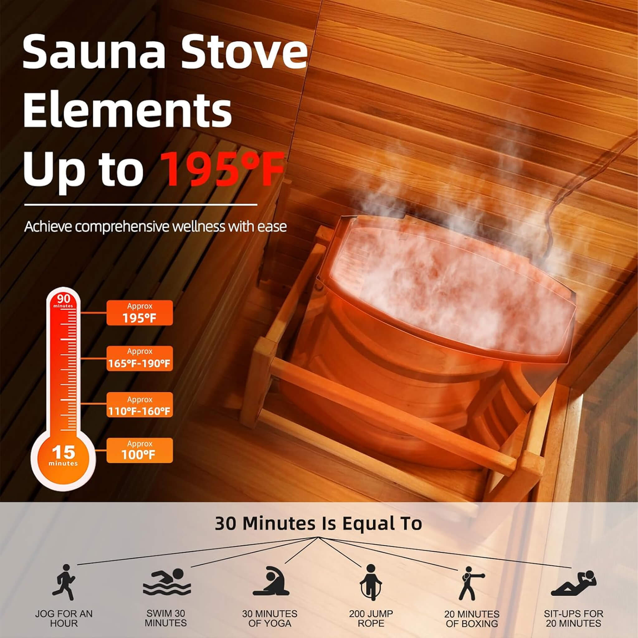 Home sauna backyard steam with adjustable heat range for custom recovery sessions