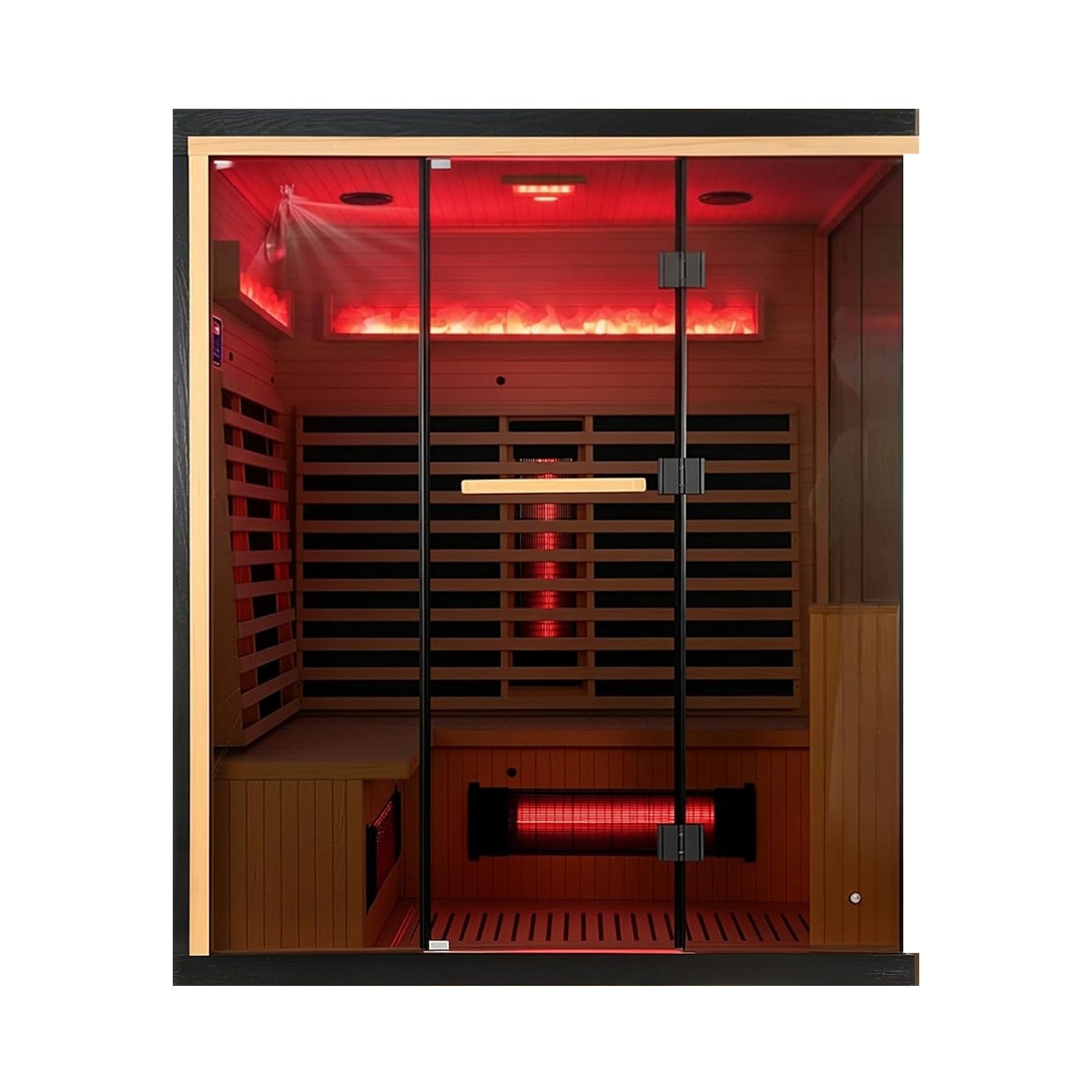 luxury infrared sauna hemlock timber cabin four person wellness spa chromotherapy therapy heating room premium estate design