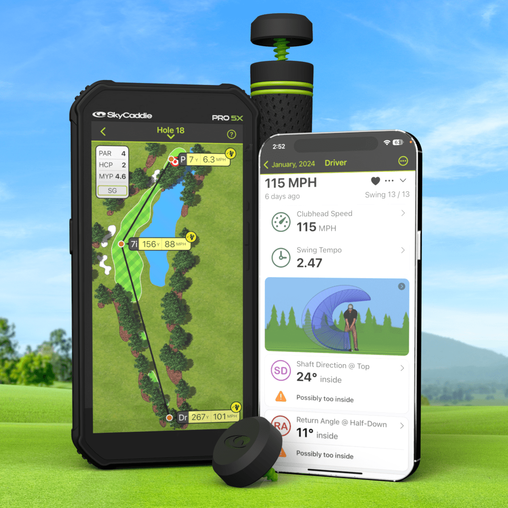 GameTrax Pro 360 smart golf sensors display elite club metrics and GPS mapping for private athletic bays at Home Man Cave