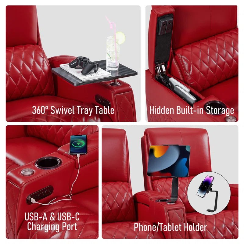 Haiylee Luxury Features - Hidden Storage Phone Tablet Holder and USB-A and USB-C Charging Ports