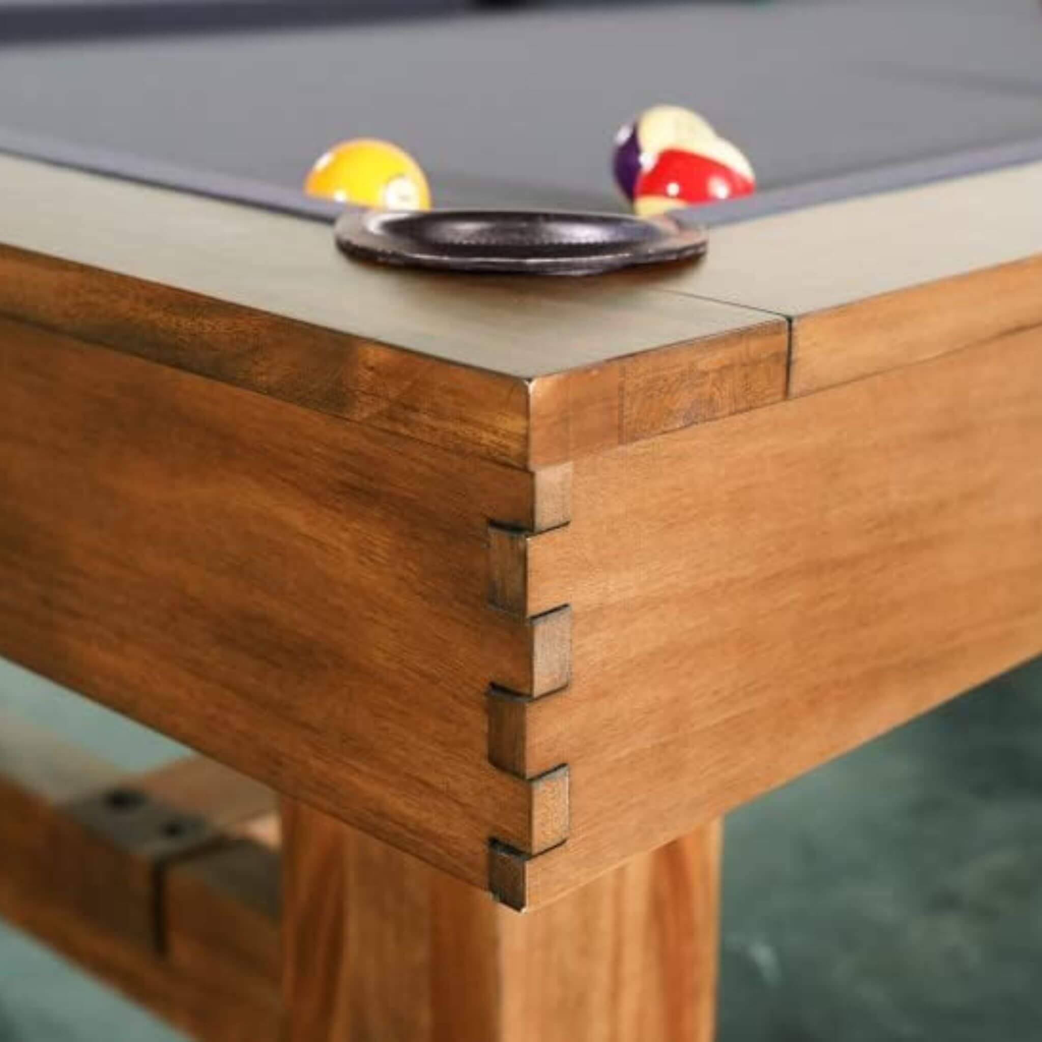 Slate pool table acacia solid wood billiard table professional game room