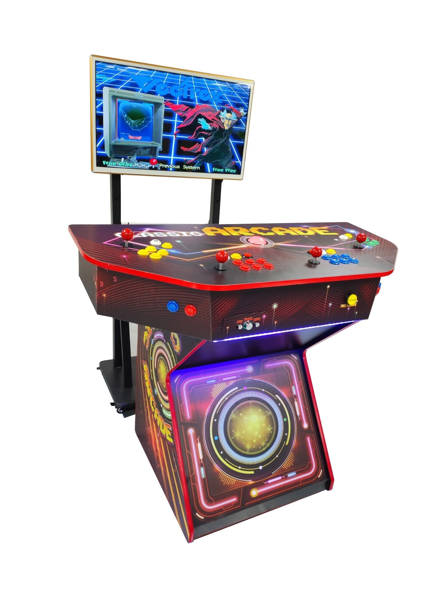 Luxury retro gaming console units like the Heritage Retro Entertainment Console feature bespoke vintage trackball systems.