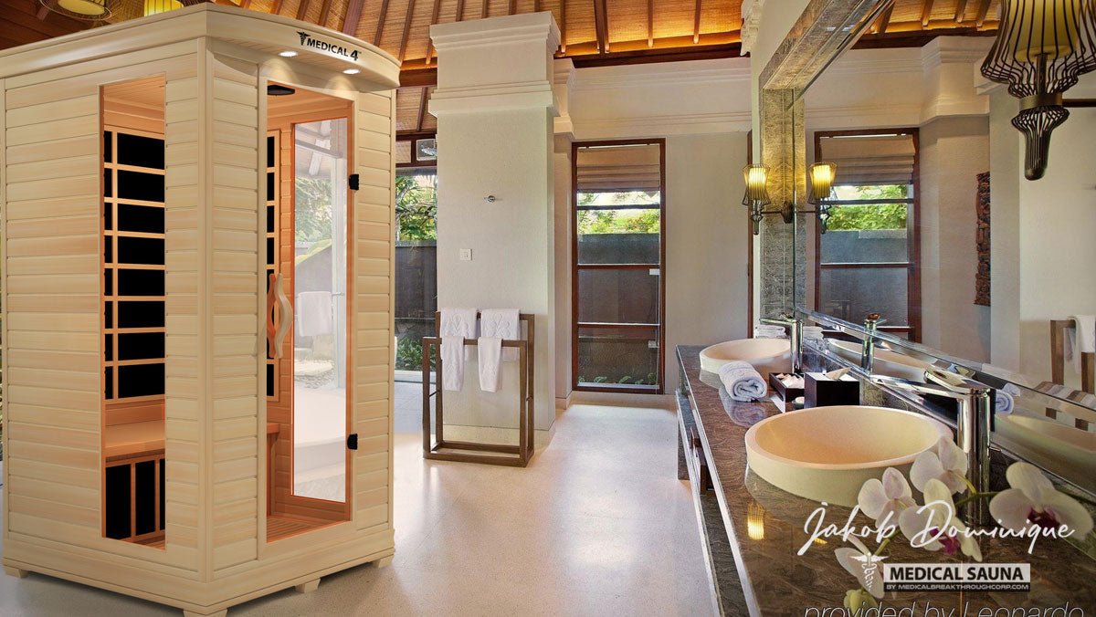 luxury 2 person infrared sauna premium residential sunroom lounge private estate relaxation paradise setup at Home Man Cave
