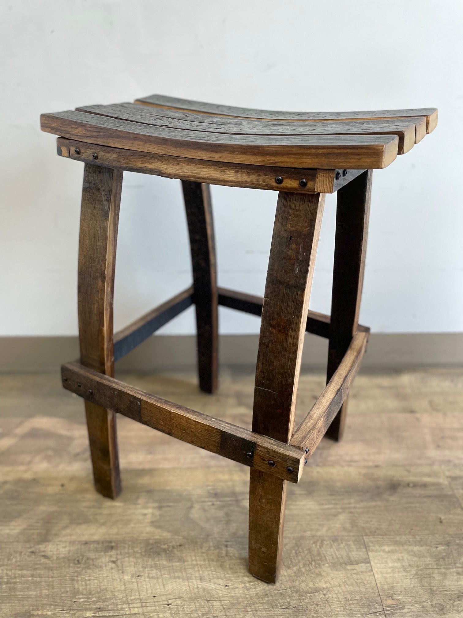 Whiskey barrel bar stools reclaimed bourbon home man cave rustic bar seating epoxy resin seat